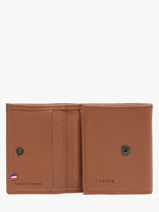 Leather Wallet Madras Etrier Brown madras EMAD097-vue-porte