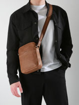 Sac Bandoulire Spider Cuir Etrier Marron spider ESPI704M-vue-porte