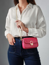 Sac Bandouli�re Altair Cuir Etrier Rose altair EALA134X-vue-porte