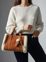 Mini Cabas Alpin Cuir Etrier Marron alpin EALP140S-vue-porte