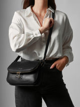 Medium Leather Tradition Crossbody Bag Etrier Black tradition ETRA059M-vue-porte
