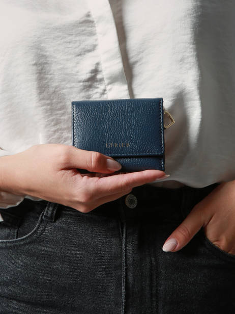 Porte-monnaie S Tradition Cuir Etrier Bleu tradition ETRA095S vue secondaire 1